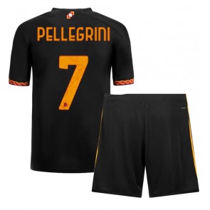 AS Roma Lorenzo Pellegrini #7 Tredje trøje Børn 2023-24 Kort ærmer (+ korte bukser)